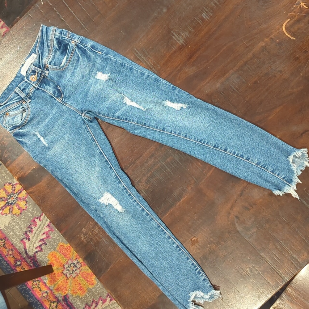 YMI girls jeans, size 10, distressed, slim fit